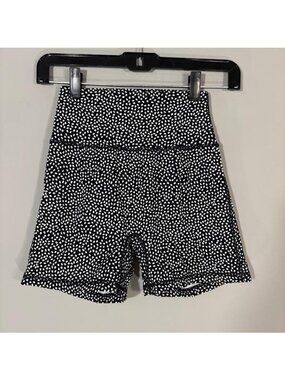 Buffbunny Collection Shorts Womens XS Black Spotted High Rise 4 In Biker